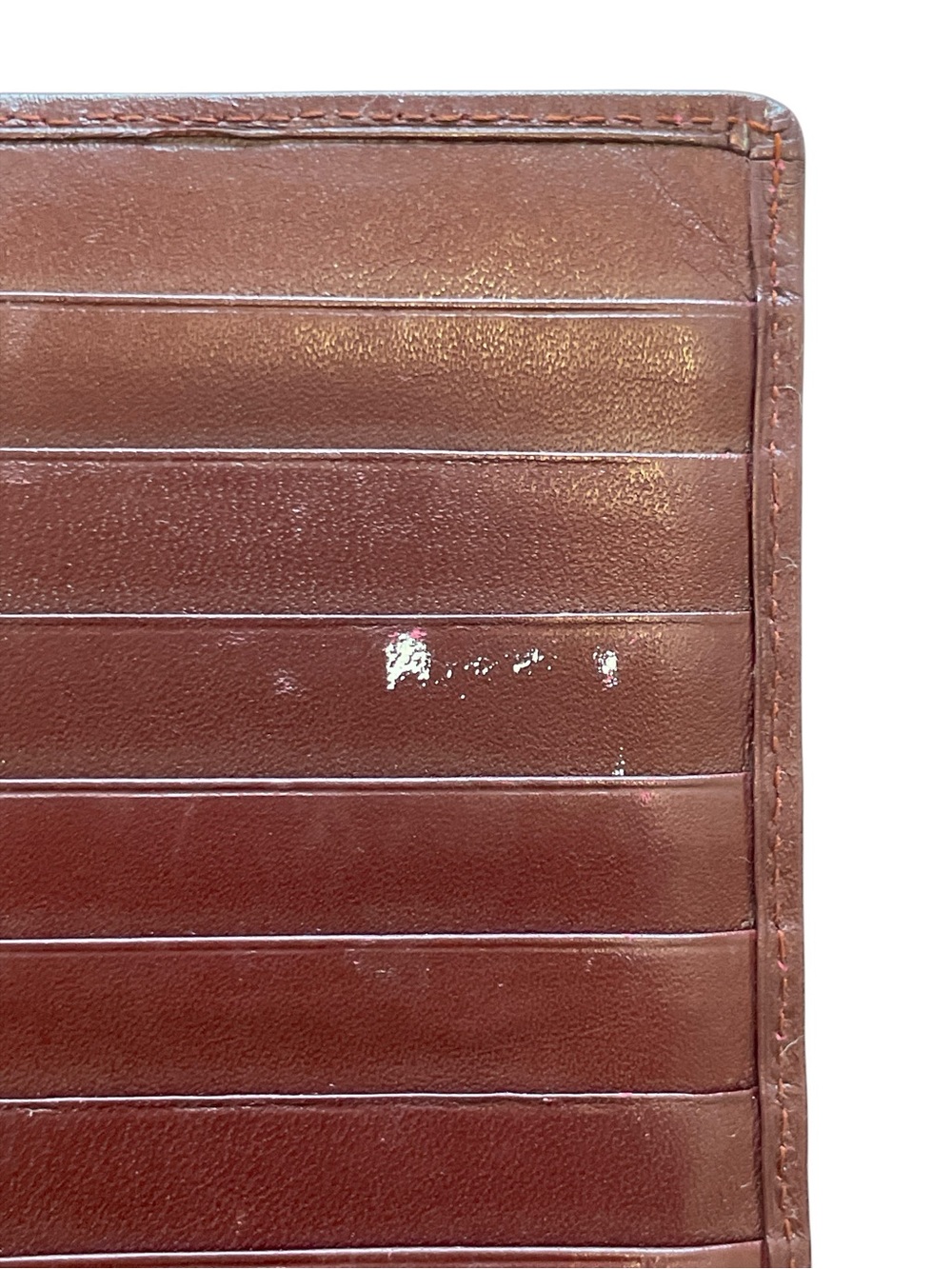 Vintage Must de Cartier Bordeaux Leather Long Bitold Wallet - Double C Logo - Picture 3 of 10